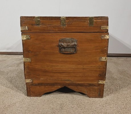 Large End of 19th Century Teak Naval Trunk-RVK-1798760