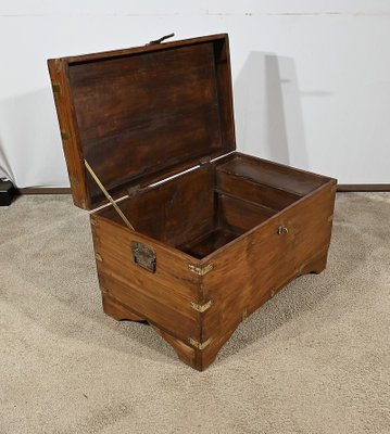 Large End of 19th Century Teak Naval Trunk-RVK-1798760