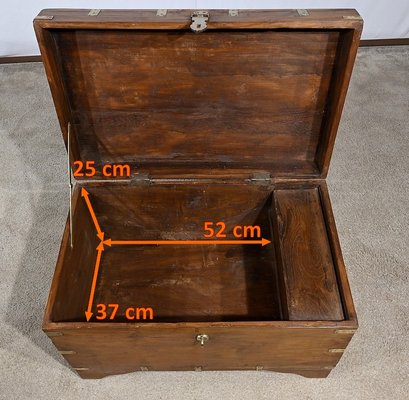 Large End of 19th Century Teak Naval Trunk-RVK-1798760