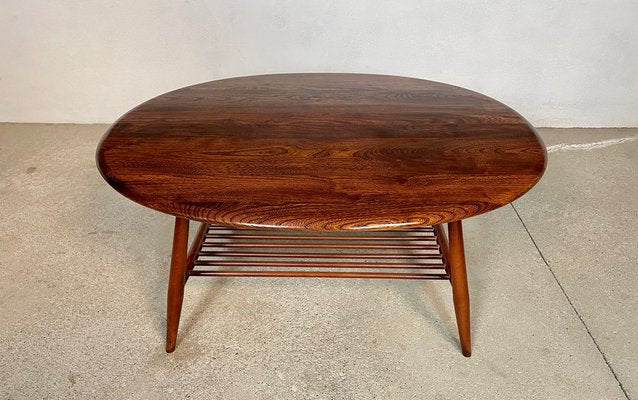 Large English Oval Coffee Table by Lucian Randolph Ercolani for Ercol, 1950s-JP-1191375