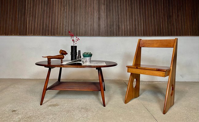 Large English Oval Coffee Table by Lucian Randolph Ercolani for Ercol, 1950s-JP-1191375