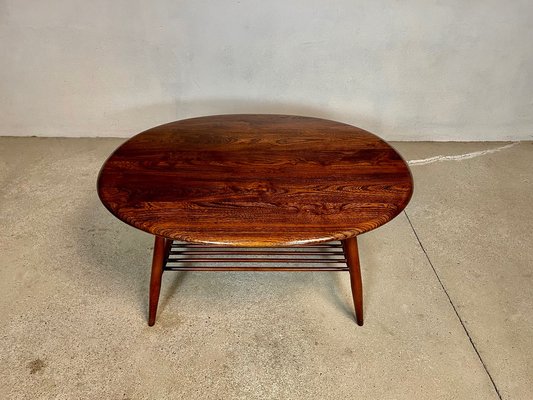 Large English Oval Coffee Table by Lucian Randolph Ercolani for Ercol, 1950s-JP-1191375