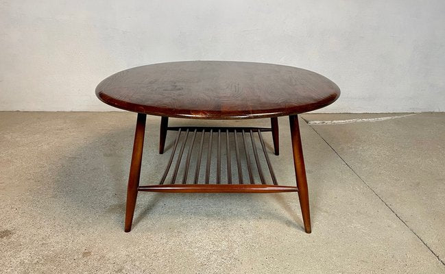 Large English Oval Coffee Table by Lucian Randolph Ercolani for Ercol, 1950s-JP-1191375