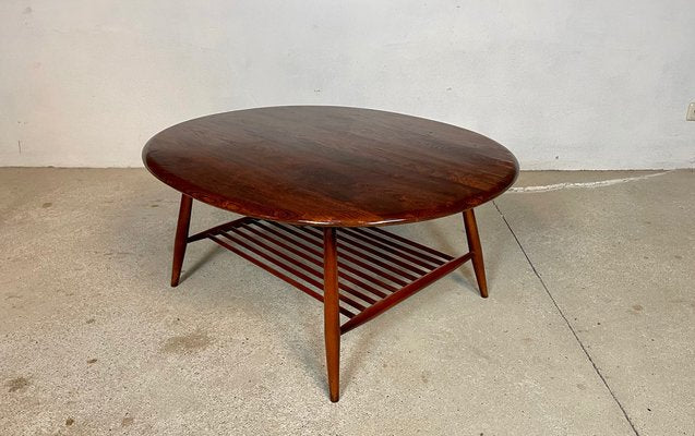 Large English Oval Coffee Table by Lucian Randolph Ercolani for Ercol, 1950s-JP-1191375