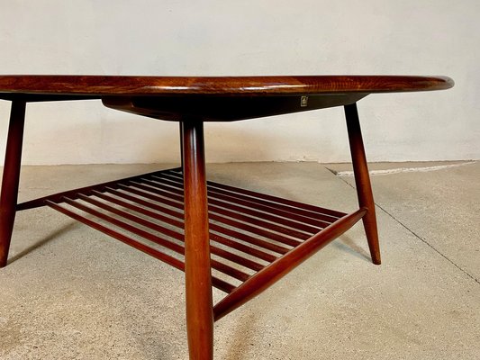 Large English Oval Coffee Table by Lucian Randolph Ercolani for Ercol, 1950s-JP-1191375