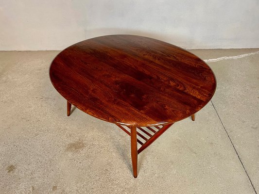 Large English Oval Coffee Table by Lucian Randolph Ercolani for Ercol, 1950s-JP-1191375