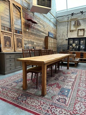 Large Estaminet Oak Table, 1980s-WSZ-2036447