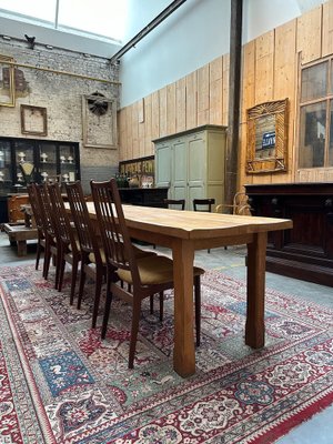 Large Estaminet Oak Table, 1980s-WSZ-2036447