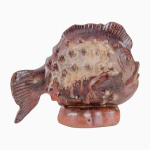 Large European Studio Ceramist Ceramic Figure of Fish, 1970s-AR-2042252