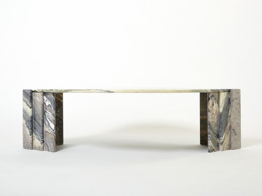 Large Eye Shaped Sicilian Marble Coffee Table, 1970s-YJA-1363459