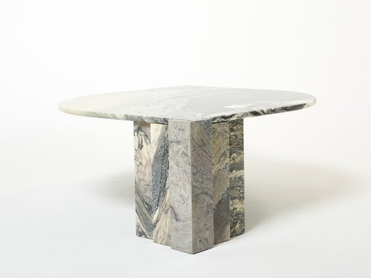 Large Eye Shaped Sicilian Marble Coffee Table, 1970s-YJA-1363459