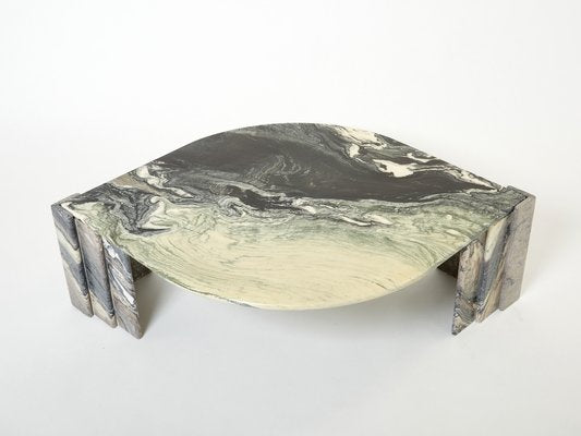 Large Eye Shaped Sicilian Marble Coffee Table, 1970s-YJA-1363459