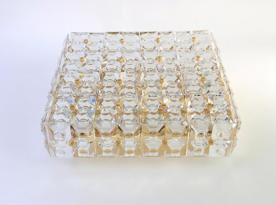 Large Faceted Crystal Flush Mount Light Fixture from Kinkeldey, Germany, 1970s-UGR-1085753