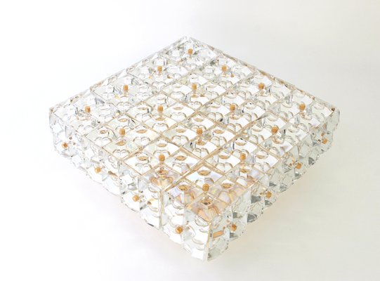 Large Faceted Crystal Flush Mount Light Fixture from Kinkeldey, Germany, 1970s-UGR-1085753