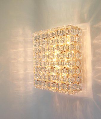 Large Faceted Crystal Flush Mount Light Fixture from Kinkeldey, Germany, 1970s-UGR-1085753