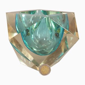 Large Faceted Murano Glass Sommerso Bowl by Flavio Poli, 1950s-WK-730766