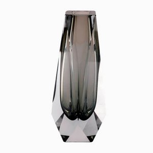 Large Faceted Sommerso Murano Glass Vase by Flavio Poli for Seguso, 1960s-LBS-1225761