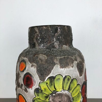 Large Fat Lava Multi-Color 420-54 Pottery Vase from Scheurich, 1970s-QZ-1140544