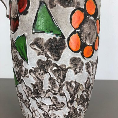 Large Fat Lava Multi-Color 420-54 Pottery Vase from Scheurich, 1970s-QZ-1140544