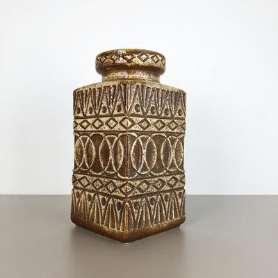 Large Fat Lava Pottery Floor Vase by Bodo Mans for Bay Keramik, Germany, 1970s-QZ-1053271