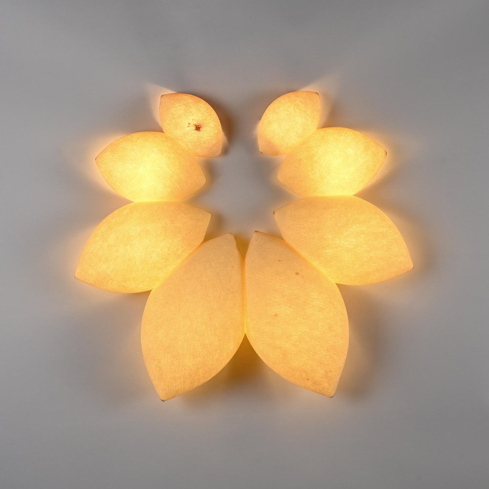 Large Felt Wall Light, Denmark, 1970s