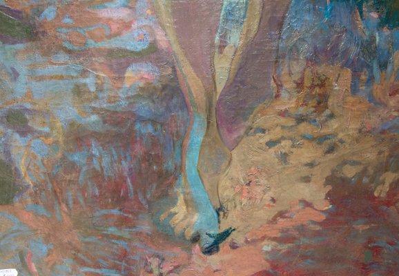 Large Female Nude in a Surrealist Landscape, Oil on Canvas-FSD-1361885