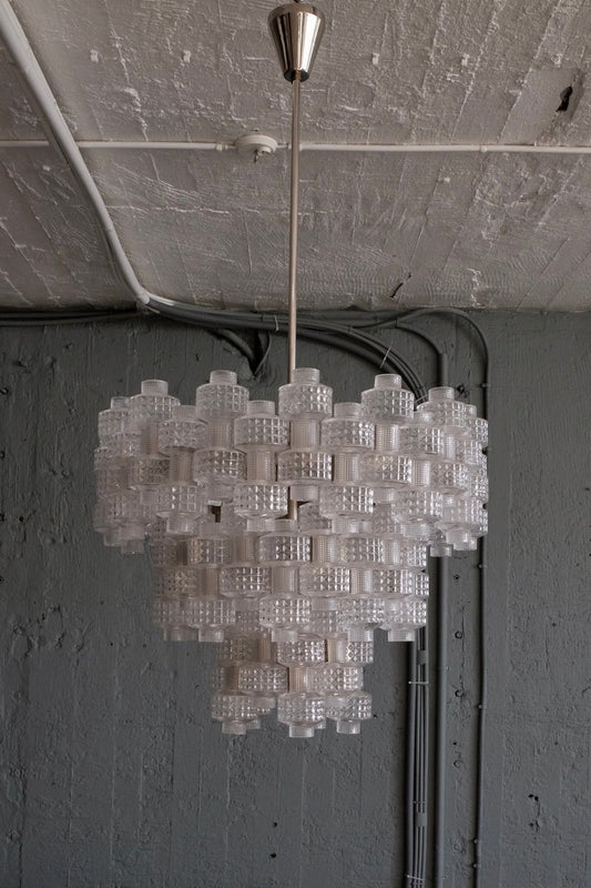 Large Festival Chandelier by Gert Nyström for Orrefors, 1960s