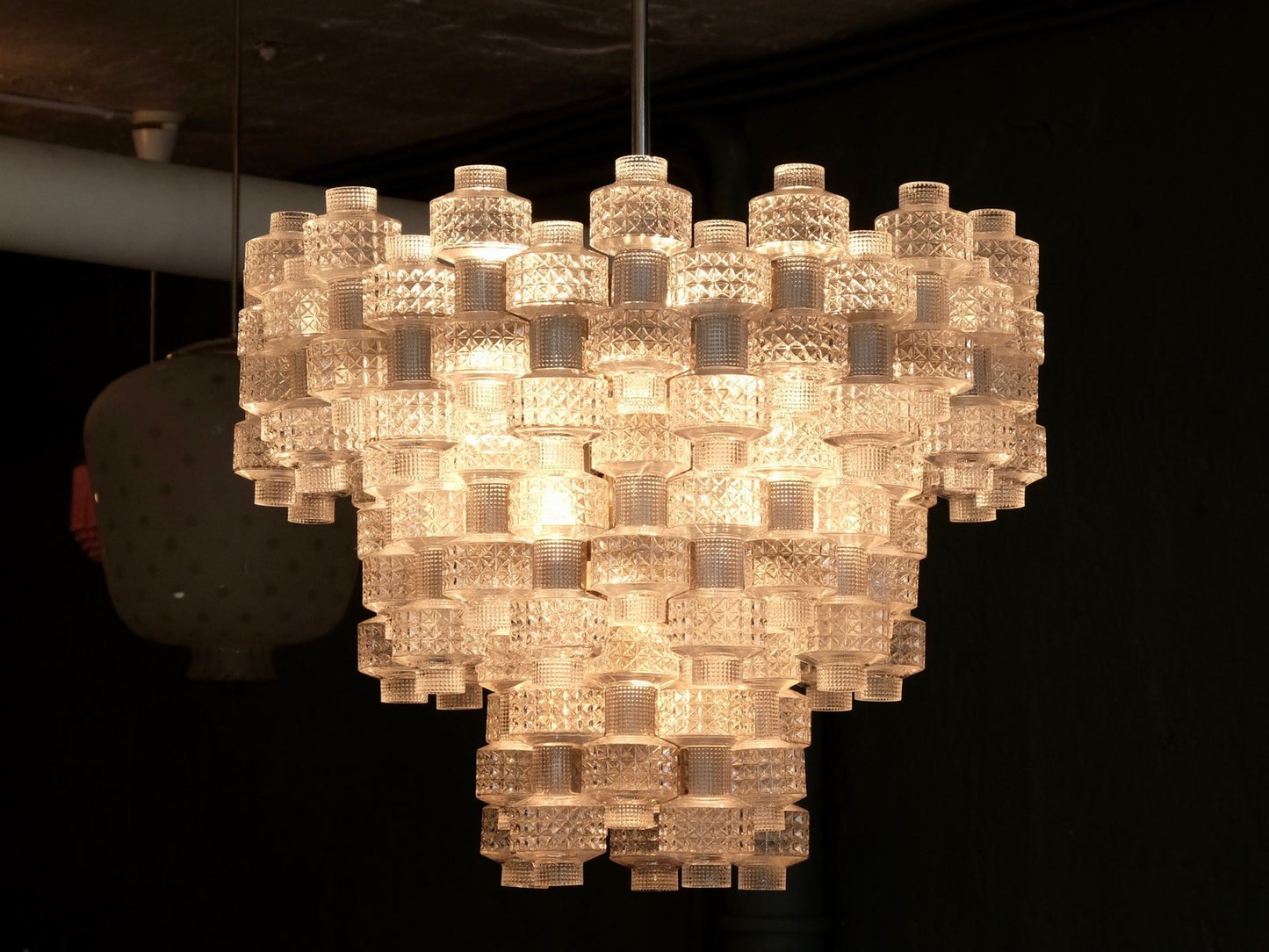 Large Festival Chandelier by Gert Nyström for Orrefors, 1960s