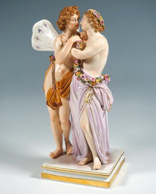 Large Figurine Group by C.G. Juechtzer for Meissen Porcelain, 1860-EMT-1750672