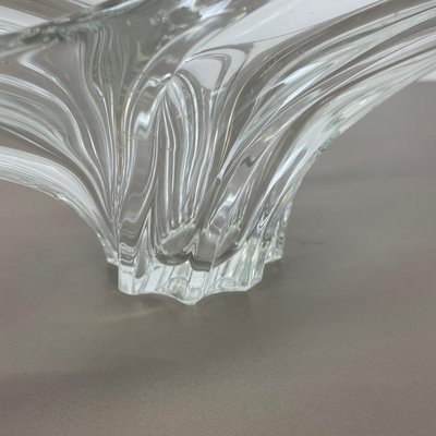 Large Floral Crystal Glass Shell Bowl Centerpiece from Art Vannes, France, 1970-QZ-1256950