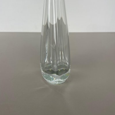 Large Floral Crystal Glass Vase Attributed to Flavio Poli from Art Vannes, France, 1970s-QZ-1135746