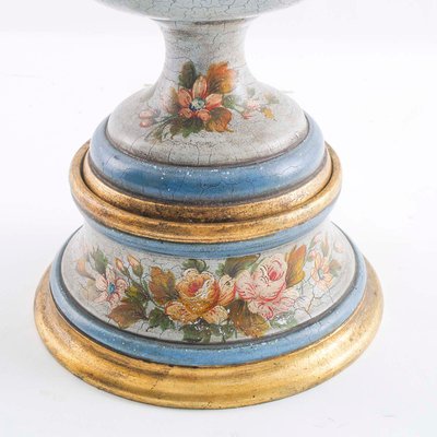 Large Floral & Gold Vase by G. Nico for Bassano, 1800s-NJV-850298