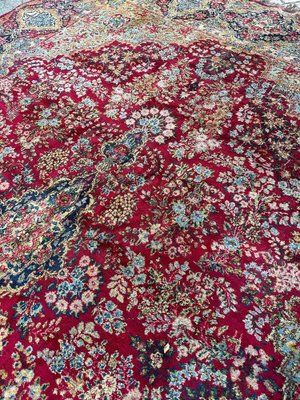 Large Floral Kirman Style Rug, 1930s-YMM-1801605