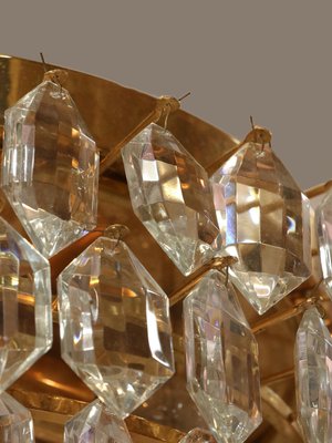 Large Flush Mount Chandelier in Crystal & Brass from Lobmeyr / Bakalowits & Sons-DEK-932572