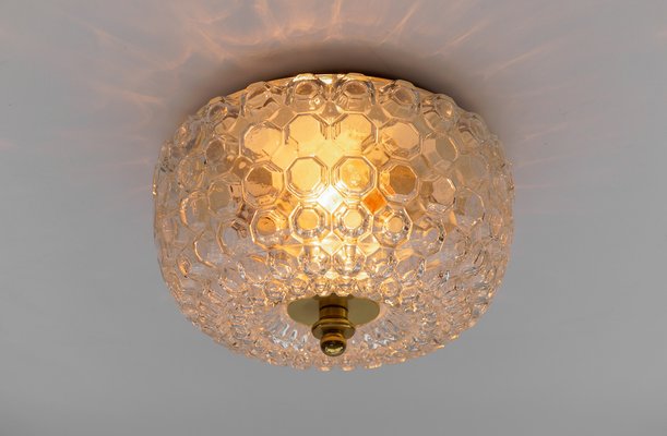 Large Flush Mount Lamp in Glass by Limburg, Gerrmany, 1960s-KQB-1812926