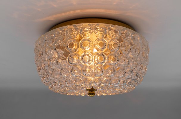 Large Flush Mount Lamp in Glass from Limburg, Germany, 1960s-KQB-1812927