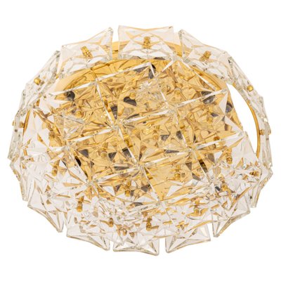 Large Flushmount Faceted Crystal Light Fixture from Kinkeldey, Germany, 1970s-UGR-1095628