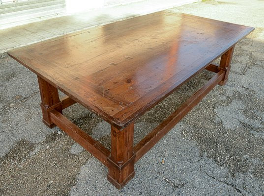 Large Former Billiard Table with Rustic Extensions in Wood, 1800s-RAQ-2033399