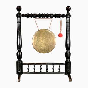 Large Framed Dinner Gong in Mahogany, 1890s-CTD-1713153