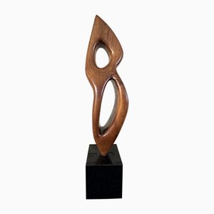 Large Freeform Sculpture, 1960s, Wood on Marble Base-EVQ-2040451