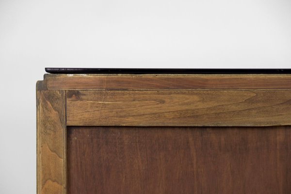 Large French Art Deco Walnut Buffet, 1920s-ZAA-909010