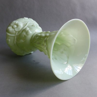 Large French Art Nouveau Light Green Glass Vase, 1900s-WK-767001