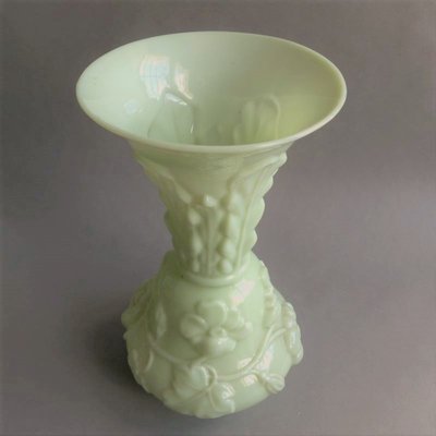 Large French Art Nouveau Light Green Glass Vase, 1900s-WK-767001