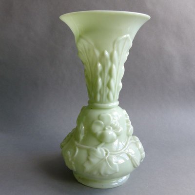 Large French Art Nouveau Light Green Glass Vase, 1900s-WK-767001