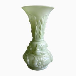 Large French Art Nouveau Light Green Glass Vase, 1900s-WK-767001