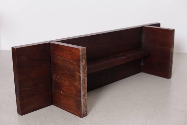 Large French Bench or Coffee Table with Wooden Connectors, 1970s-VLZ-631885