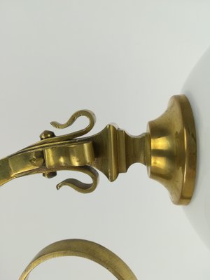 Large French Brass Wall Lamp, 1920s-KDB-1305358