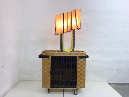 Large French Ceramic Table Lamp by Vallauris, 1950s-AET-1140024