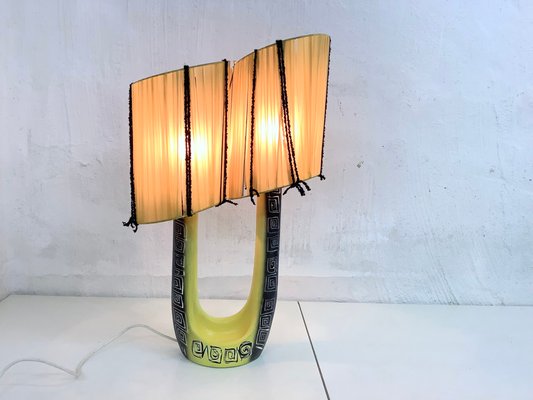 Large French Ceramic Table Lamp by Vallauris, 1950s-AET-1140024