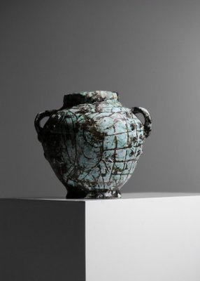 Large French Ceramic Vase by Jérôme Massier for Vallauris, 1960s-YU-1312225